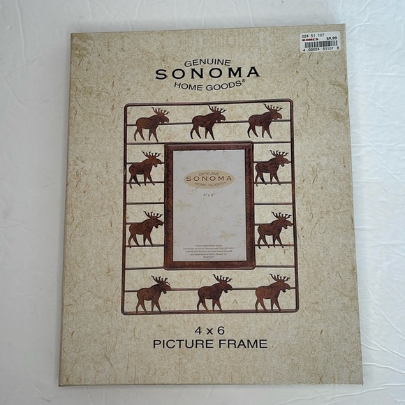Sonoma Other - Sonoma home goods 4x6 picture frame with moose on wire around the frame NIB